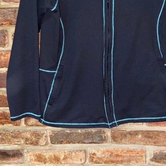 Kim Rogers Black & Green Full Zip Athletic Jacket Women's Size Large** - Picture 3 of 6